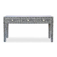 Table console en incrustation d'os, toutes les entreprises de fabrication de meubles en Inde, services de personnalisation disponibles