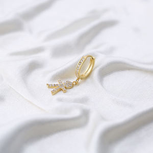 Pendiente individual en forma de niño para mujer, joyería de plata de ley 925, joyería de moda - Product Image 2