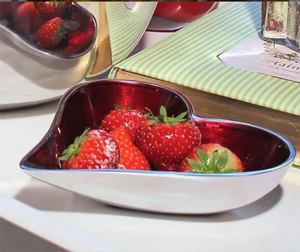 Aluminium Chocolate Heart Bowl for Restaurant Home Decor Enamel Finishing Modern Design Aluminium Serving Heart Bowl - Product Image 4