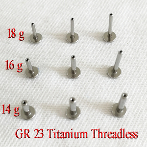 [TH-015] barres de Labret en titane sans fil de Super qualité ASTM F136 G23, corps de bijoux Offres Spéciales Design - Product Image 1