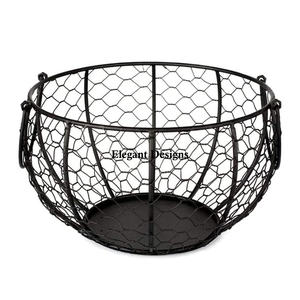 Oval Shape Egg Wire Basket Customized Shape Indian Stylish Fancy Egg Basket Kitchen Ware Best Selling Affordable Egg Wire Basket - Product Image 3
