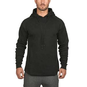 Vente flash - Sweat-shirt à capuche pour homme personnalisable avec motif d'anime, 100% coton molletonné, écologique, col rond, doublé, uni noir, coupe et couture - Product Image 1