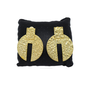 Partywear ตุ้มหูทองเหลือง,ตุ้มหูแบบห่วงสำหรับเด็กหญิงและสตรีผิวด้านทำมือทันสมัยแฟชั่นล่าสุด - Product Image 1