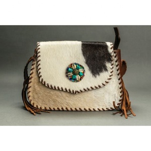 LW Handcrafted Women's Stylish Leather Cross Body Bag with Tassel Fashionable <b>Sling</b> <b>Shoulder</b> Bag for Summer Girls - Product Image 2
