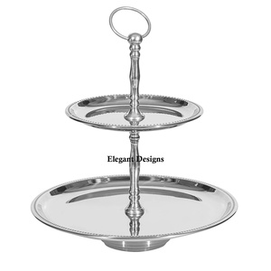 Soporte de Metal de alta calidad para pasteles, soporte de pastel hecho a mano con forma redonda chapada en oro, elegante, decorativo, indio - Product Image 5