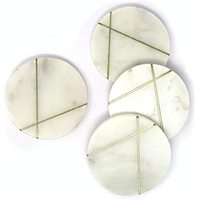 Sous-verres hexagonaux de luxe en marbre OEM, dessous de verre personnalisés en pierre pour cuisine, tapis de table classiques en céramique et marbre