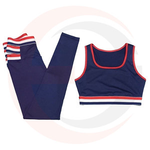 Ensemble de yoga avec logo personnalisé, soutien-gorge de Sport en gros, Fitness, ensemble de Yoga sans couture, taille haute pour femmes - Product Image 1