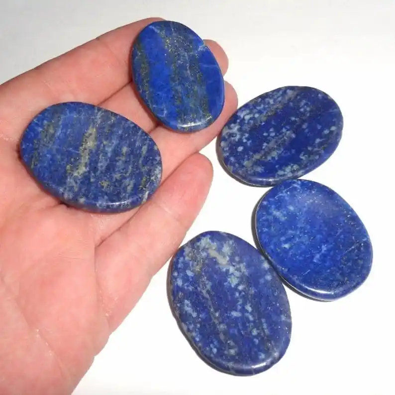Blue Lapis Lazuli Worry stone Polished Stone From Elegant agate