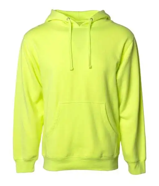 Neon green Pullover Hoodies 20 oz men 100% cotton soft fleece hooded sweatshirt custom screen print hoodie for winter