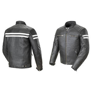 Veste en cuir de moto rouge approuvée CE avec style européen matelassé, ajustement de tailleur évalué AA, protection principale - Product Image 4