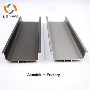 Lenwa-Perfil de aluminio de fábrica de extrusión, Gola C para manija Horizontal de armario de cocina