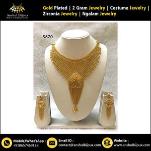 Exclusivo Collar de Moda de Imitación de Oro para Mujer, Conjunto de Joyería de Diseño Africano, Tradicional para Bodas, Compromisos, Aniversarios y Fiestas - Product Image 2