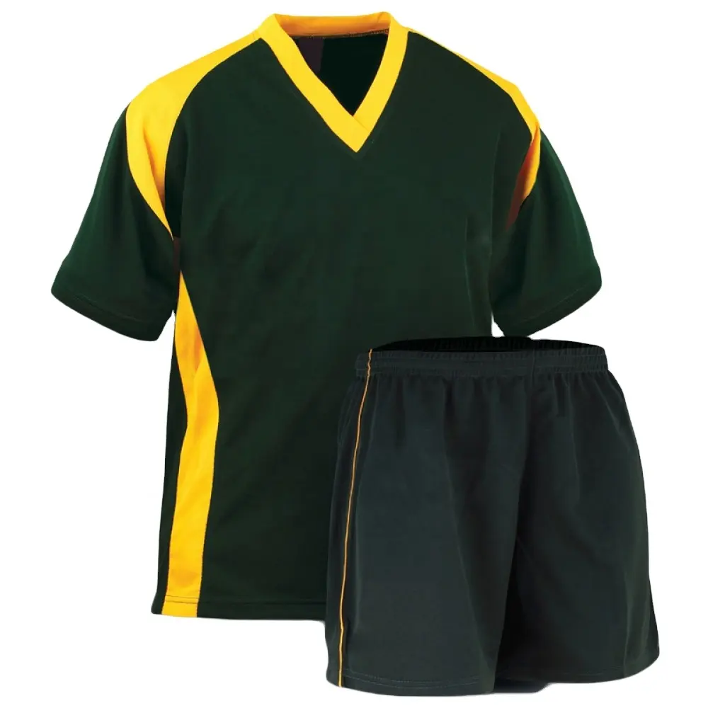 Uniforme de futebol masculino respirável, uniforme leve de futebol 100% poliéster de secagem rápida para clubes e equipes