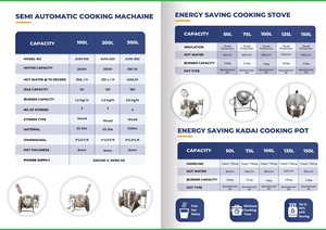 Máquina de cocina de 150L, equipo de cocina semiautomático para Catering comercial, restaurante ATTIL VEERA 50L-250L, 32665 suministrado - Product Image 6