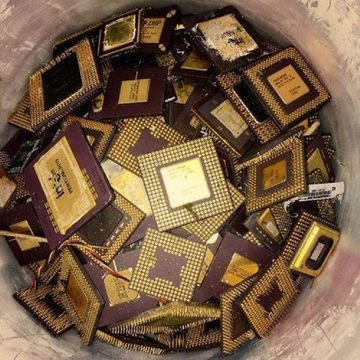 Quality Intel Pentium Pro Ceramic CPU Processor Scrap with Gold Pins