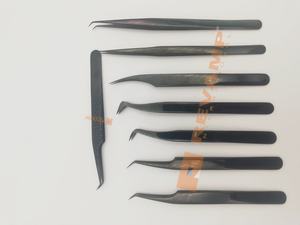 Pince à cils professionnelle de marque privée en vrac pour l'extension de cils en acier inoxydable antistatique longueur de 10mm personnalisée - Product Image 3