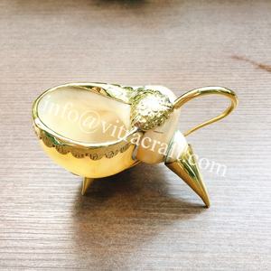 Tasse à thé, ensemble de tasses à café en Nacre avec placage d'or utilisation comme décoration intérieure, décor de Bar fait à la main Vietnam - Product Image 2