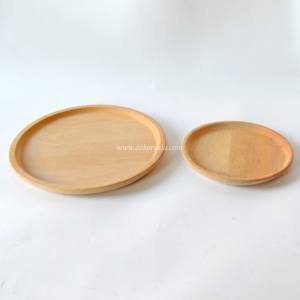 Assiette ronde en bois personnalisée nettoyage léger et facile pour collations desserts plats différentes tailles pour vaisselle - Product Image 6