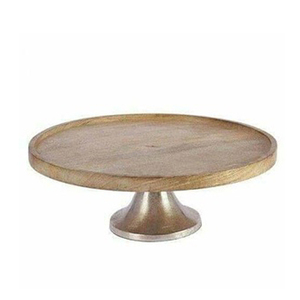 Soporte de madera y metal para pastel, decoración para fiesta de boda - Product Image 1