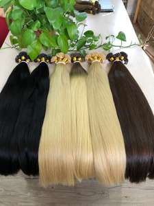 Extensions de cheveux vierges vietnamiennes de qualité supérieure 8A, style ondulé lisse à pointes plates, toutes les couleurs, lots - Product Image 2