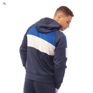 Zipper Polyester <b>Fleece</b> Sweatpants Hooded High Street <b>Jackets</b> Sets Winter Sportswear Solid Tracksuit Jogging Plain Design - Product Image 3