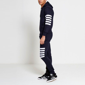 Ensemble de survêtement sportif personnalisé pour garçons, coupe-vent, respirant, chaud, avec fermeture éclair intégrale, couleur unie - Product Image 2