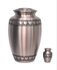 Высококачественные дизайнерские урны для кремации среднего века для человеческого пепла, металлическая урна в форме кастрюли по низкой цене