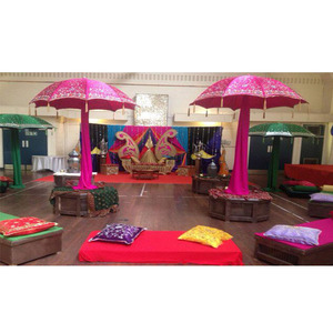 <b>Decorative</b> Embroidered Umbrellas Parasols for Wedding Muslim Wedding Hand Made Embroidered Umbrellas Wedding <b>Mehndi</b> Umbrellas - Product Image 1