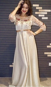 Vestido de STUNNING--CAFTAN con cuentas de cristal embellecedoras, FOR--PARTY-WEAR y boda, 2021 - Product Image 2