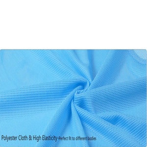 Online Sale <b>Men's</b> Moisture-Wicking Sleeveless Polyester Sky Blue Training <b>Vest</b> with Custom Team - Product Image 4