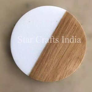 Factory OEM <b>Cork</b> Bamboo Coaster Marble and Acacia Wood with Best Quality Factory Made Round Shape <b>Table</b> <b>Mat</b> Pad Attractive Rate - Product Image 5