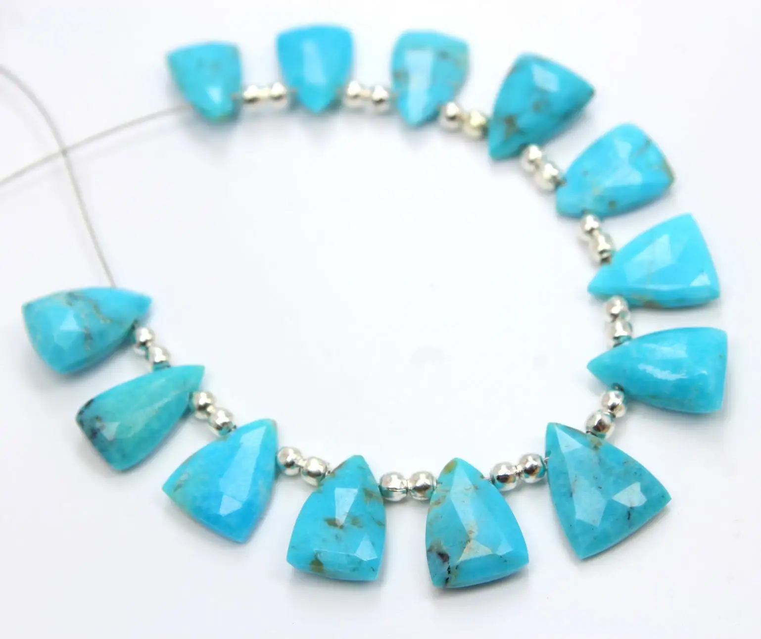 Natural Sleeping Beauty Arizona Turquoise Faceted Beads