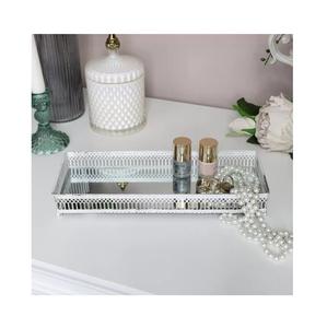 Bandeja decorativa y para servir con espejo de alta calidad con acabado dorado para decoración del hogar - Product Image 4