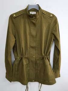 Vêtements en stock du Bangladesh, vêtements pour femmes, femmes, taille unique, décontractés, en coton, manches longues, fermeture éclair, poche, manteau écologique, parka d'automne chaud - Product Image 2