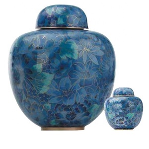 Urna Funeraria Ecológica Estilo Americano con Banda Plateada, Diseño Personalizable, Capacidad de 200-220 Pulgadas Cúbicas para Seres Queridos - Product Image 6