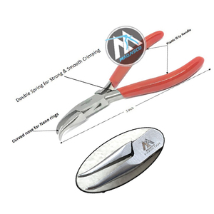 Kit de agujas para tirar y bucle de micro anillo, alicates curvos de 5 \ "para rebordear extensiones de cabello, herramientas de acero inoxidable y acero de primera calidad - Product Image 4