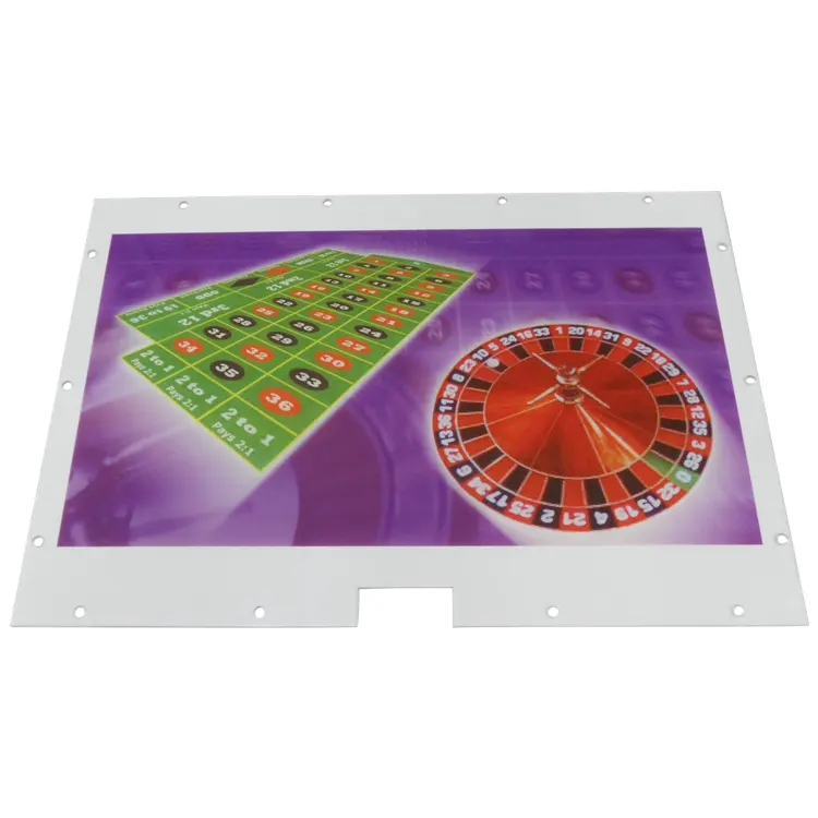 PMMA Acrylic Purple Rectangle Front Panel Part For Arcade Machine Reflective Advertising Sign Stand Display Rack Part Component