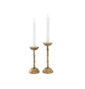 Handmade Ins Style Tall <b>Brass</b> Linning Engraved <b>Candlestick</b> <b>Holder</b> Metal Material for Home Decoration by BRASSWORLD INDIA - Product Image 1