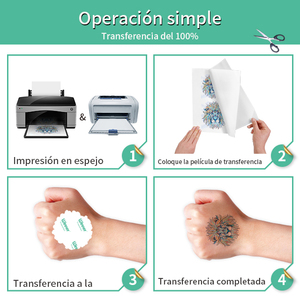 Winner <span class=keywords><strong>Transfer</strong></span> paquete de 100 hojas de papel de calcomanía de tatuaje <span class=keywords><strong>temporal</strong></span> para personalizado - Product Image 4