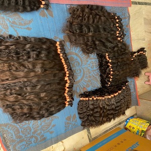 Extensiones de cabello humano virgen indio Remy sin procesar cutícula alineada onda Natural sedoso recto italiano onda rizo italiano - Product Image 4