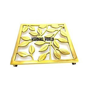 Metal <b>Trivet</b> Round Shape Silver Color Decorative Handmade <b>Trivet</b> Round Shape Unique Designer Handmade Metal <b>Trivet</b> - Product Image 4