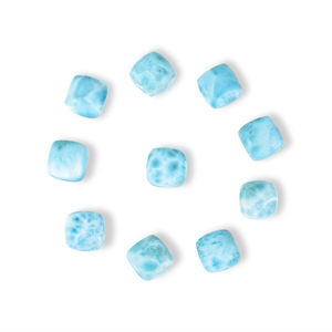 Vente en gros de pierres précieuses naturelles de qualité supérieure, Larimar bleu, 3-21 mm, forme coussin, cabochon taillé, pour la fabrication de bijoux - Product Image 1