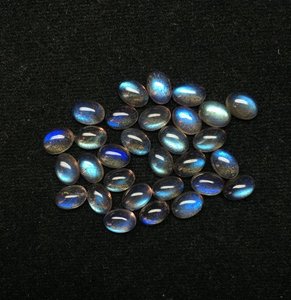 Labradorita Natural de 8mm y 10mm, piedras preciosas de cabujón sueltas lisas ovaladas, piedras semipreciosas para la fabricación de joyas, fábrica al por mayor - Product Image 2