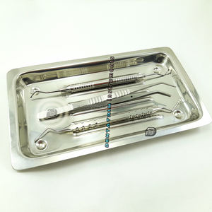 Bandeja de escaladores dentales al por mayor para 7 Instrumentos bandeja de escalador de acero inoxidable de alta calidad con logotipo personalizado para instrumentos dentales bandeja de escalador de acero - Product Image 2
