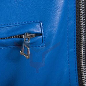 <b>Men's</b> Slim Fit High Quality Leather <b>Jacket</b> New Arrival Fashionable Hooded Stand Collar for Winter and Spring Canvas Fabric - Product Image 6