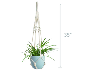 Colgador de macramé hecho a mano, resistente y duradero, para macetas y decoración de pared. - Product Image 2