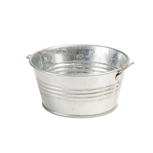 Factory Offer Metal Planters & Pots Oval Shaped Galvanized Greenery Buckets Metal Farmhouse Decorate Bucket Planter - Product Image 4