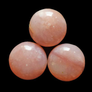 Opale rose péruvienne naturelle de qualité supérieure, cabochon rond plat de 6 mm, pierre précieuse en vrac, qualité 3A, pour bague, boucles d'oreilles, collier, bijoux - Product Image 5