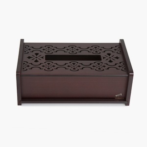 กล่องทิชชู่สำหรับโรงแรม,กล่องผ้าเช็ดปากไม้ดีไซน์ทันสมัยสีน้ำตาลสำหรับตกแต่งบ้านร้านอาหาร - Product Image 4