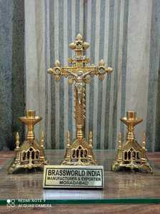 Candelabro de latón para iglesia, suministros de Iglesia, Brassworld, India - Product Image 6